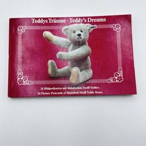 VTG Collectible Steiff Teddy's Dreams Teddy‎ Bear Postcard Book 24 1983 Complete